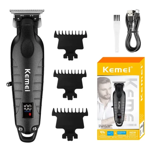 Kemei 2293 Cortadora de cabello inalámbrica para barberos 0mm