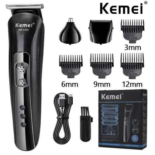 Kemei KM-1506 3 En 1 Cortapelos Afeitadora