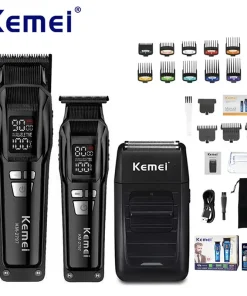 Kemei Kit Cortador Cabello Eléctrico Profesional