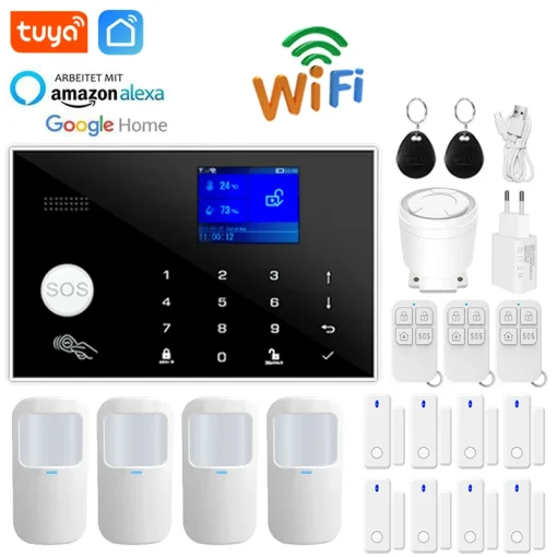 Kit Alarma Antirrobo Inalámbre Armado de Casa GSM Wifi