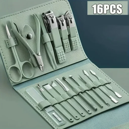 Kit de 16 cortauñas profesional y cortador de cutícula