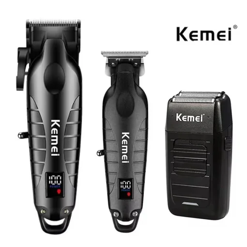 Kit de cortadora de pelo Kemei para hombre