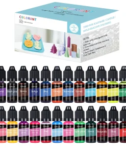 Kit de tintes para velas, pigmentos colorantes líquidos, suministros para hacer velas caseras, tinte para cera de soja y jabón de aromaterapia