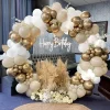 Kit guirnalda arco de globos beige crema blanco boho