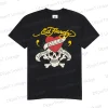 LKS Calavera Tatuaje Camiseta Algodón Callejero