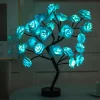 Lámpara Mesa LED Rosa Árbol Flores