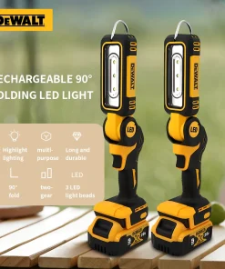 Lámpara de Trabajo y Linterna Plegable Luz LED Dewalt