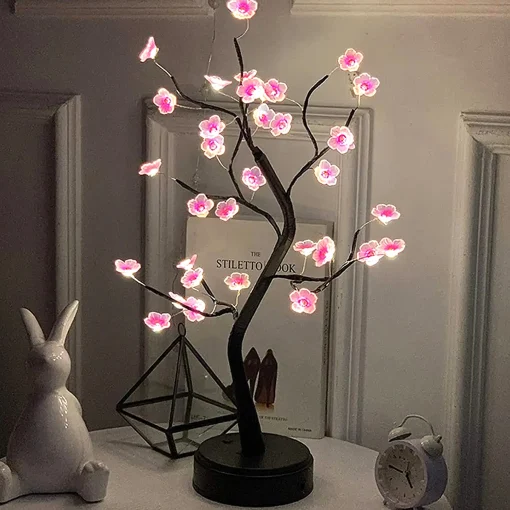 Lámpara de noche LED de árbol bonsái