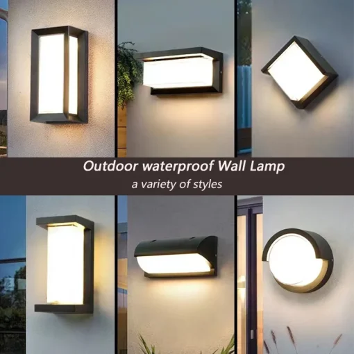 Lámpara de pared LED exterior impermeable IP66