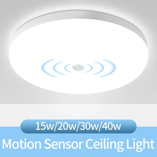 Lámpara de techo con sensor de movimiento PIR 15w 20w 30w 40w