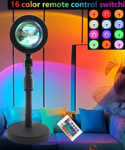 Lámpara proyector LED RGB 16 colores