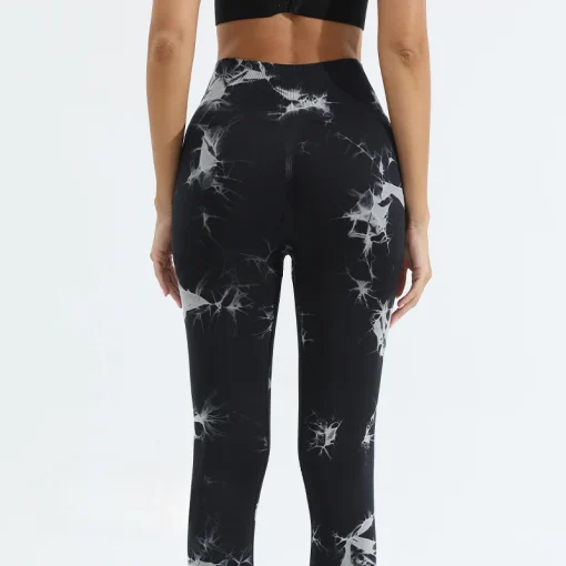 Leggings Tie Dye Gym para mujer, alta cintura, levantamiento