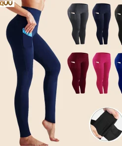 Leggins de cintura alta para gimnasio con bolsillos