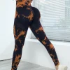 Leggins de yoga, cinturilla alta y teñido anudado