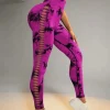 Leggins deportivos huecos Tie Dye para mujer