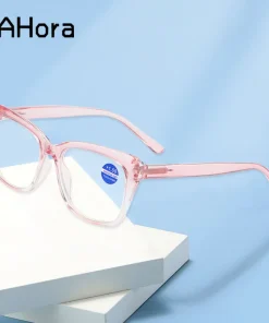 Lentes de lectura grandes y transparentes anti luz azul