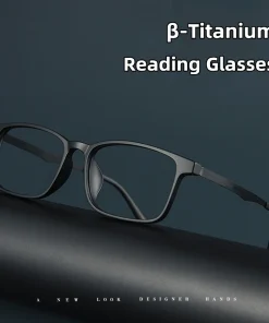 Lentes lectura anti luz azul fotocromáticas ultraligeras de titanio puro para hombres