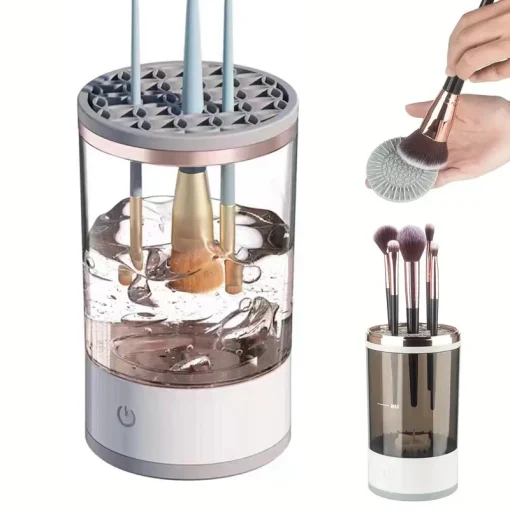 Limpiador eléctrico portátil de brochas de maquillaje