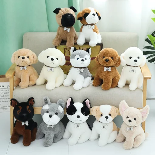 Lindos perros de peluche de 22 cm