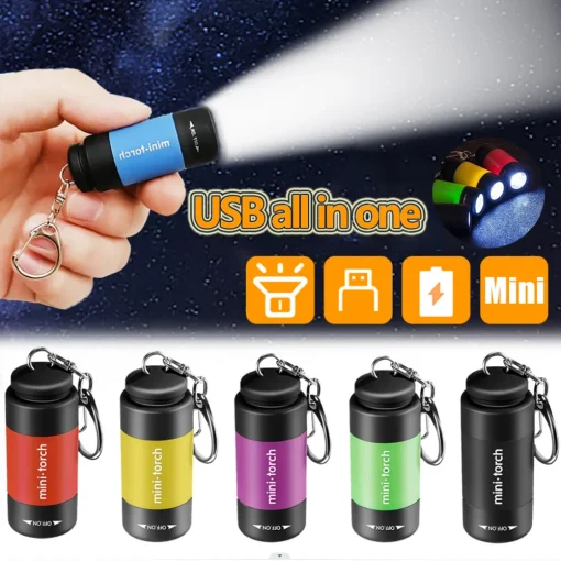 Linterna multifuncional recargable USB LED