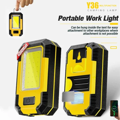 Linterna recargable LED multifuncional COB