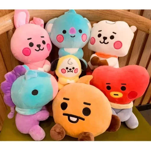 Llavero anime colgante de peluche BT21 Kawaii