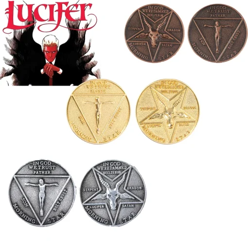 Llavero de Lucifer Moneda Ángel Parca Diablo