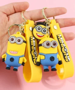 Llaveros Kawaii de Minions, muñecos de dibujos animados