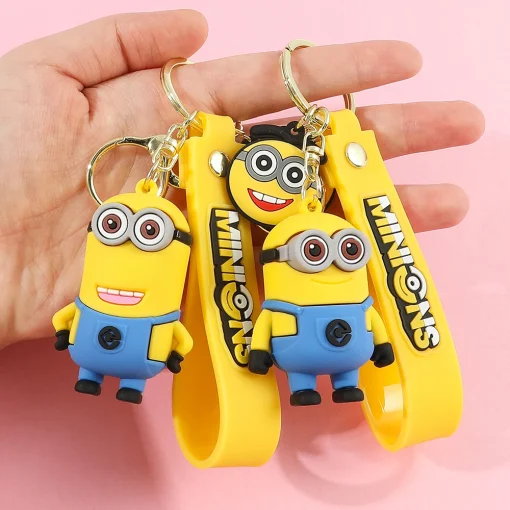 Llaveros Kawaii de Minions, muñecos de dibujos animados