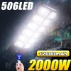 Luces LED solares de exterior 2000W, potentes