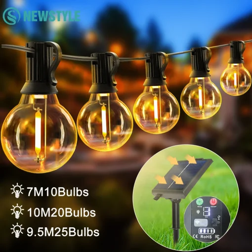 Luces globo solares de exterior de 7m10m G40