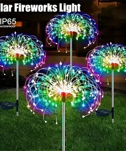 Luces solares de fuegos artificiales de 200 LED nuevas al aire libre