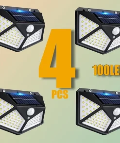 Luces solares exteriores PIR 100 LED