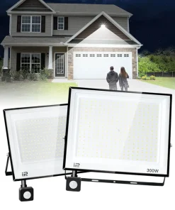 Luz LED con sensor de movimiento PIR y reflector exterior