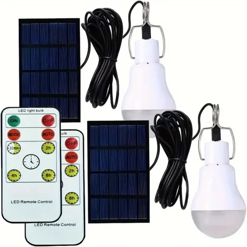 Luz LED de bombilla solar impermeable para exteriores