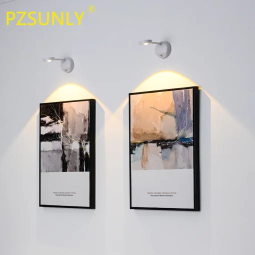 Luz Led inalámbrica de pared inteligente con sensor humano, recargable por USB