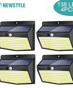 Luz Solar Exterior 138 LED 4 Piezas