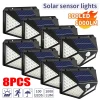 Luz Solar LED Multifuncional 1-8PCs con Sensor de Movimiento