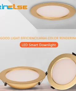 Luz Ultrafina LED Techo Empotrable Oro 5W7W