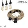 Luz colgante de cáñamo vintage 6,8M E27