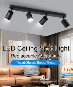 Luz de riel LED GU10 de 110 V y 220 V