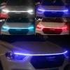 Luz diurna LED escaneo inicio capó coche luces decorativas DRL