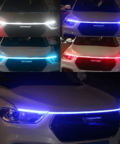 Luz diurna LED escaneo inicio capó coche luces decorativas DRL