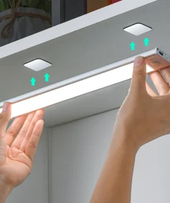 Luz nocturna LED con sensor de movimiento, inalámbrica USB