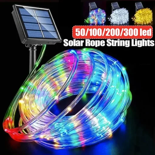 Luz solar de cuerda para tubo al aire libre