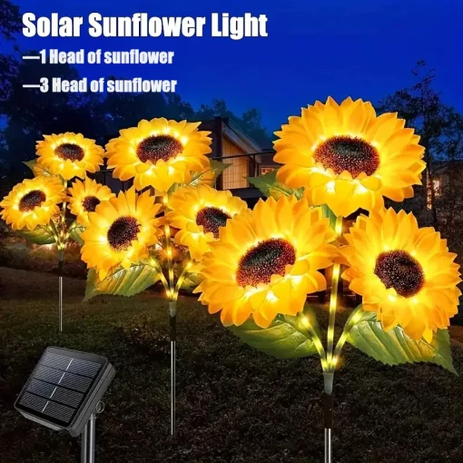 Luz solar de girasol Simulación exterior para exteriores