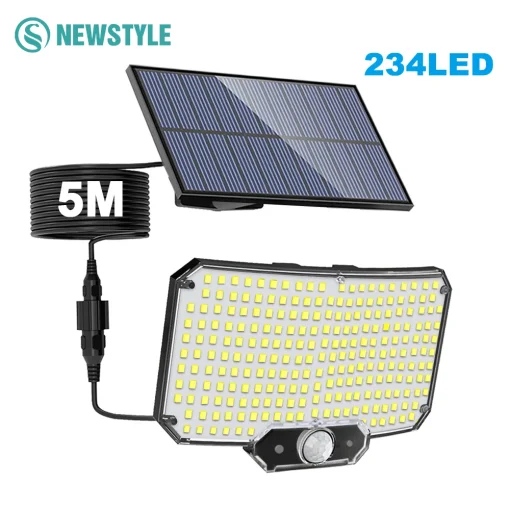 Luz solar exterior 234LED impermeable con sensor de mov