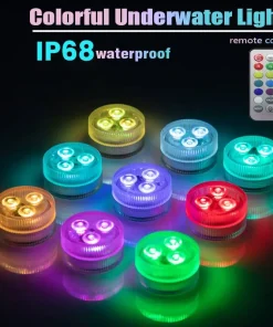 Luz subacuática LED 3 luces RGB 16 colores