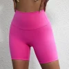 Mallas cortas de compresión deportivas para mujer, color liso