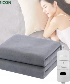 Manta eléctrica de calefacción con termostato automático para cama, doble